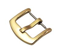 JUANZD 20 unids/set hebilla de correa de reloj de Metal 18 20 22 24mm correa de reloj for hombre accesorios de cierre de acero inoxidable negro plateado(Gold polished,20mm)