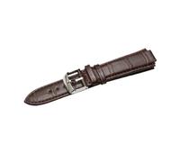JUANZD 21 * 12 Mm (interfaz Convexa) Correa De Cuero Marrón Negro Compatible Con Tambour Spin Time Banda De Relojes For Hombres Y Mujeres Con Hebilla De Mariposa(Brown pinclasp)