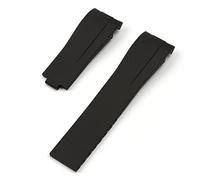 JUANZD 21 mm*18 mm Fin de la banda de vigilancia de goma de silicona Compatible con Rolex Watch Strap Explorer II 2 42 mm Combinación de pulsera plegable(3,5_21MM)