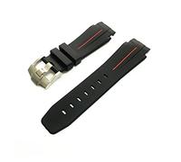 JUANZD 21 mm Black Blue Rojo Blanco Verde Curvado Silicona Silicona Remoria de goma compatible con correa de reloj RX Deepsea Pulsera(4)