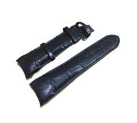 JUANZD 22/23/24 mm compatible con T035407A T035617A T035627A T035614 Hebilla de mariposa + cinturones de banda for el reloj curvado de cuero(Black buckle,22mm)