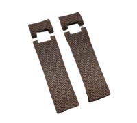 JUANZD 22x20 mm BUZO Y MARINA Cinturón de banda de muñequera de goma de silicona resistente al agua compatible con herramientas de correa de Nardin Ulysse(Brown strap)