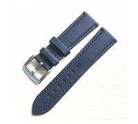 JUANZD 23 mm Black Royal Blue Nylon Watch Strap Store Banda de vigilancia compatible con Blancpain Fifty Fathoms Watch Zenith Ciudadano de corardio Pulsera(Blue silver buckle)