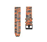 JUANZD 26 22 Correa de silicona de estilo de camuflaje QuickFit compatible con Garmin Fenix 7 7x 6 6x 5 5x Pulsera de banda de vigilancia más/epix gen 2/quatix/tactix(Oranje,2)