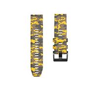 JUANZD 26 22 Correa de silicona de estilo de camuflaje QuickFit compatible con Garmin Fenix 7 7x 6 6x 5 5x Pulsera de banda de vigilancia más/epix gen 2/quatix/tactix(Yellow,QuickFit 22mm)