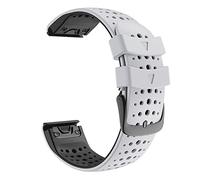JUANZD 26 mm 22 mm Rápido Compatible con Pulsera de Silicona Compatible con Fenix 6X 6 Pro 5X Plus/Descent Mk2i Mk2/Enduro Correa de Reloj Correa de liberación rápida(White Black,22mm)