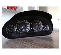 JUANZD 4 piezas de accesorios for coche, medidor de velocidad decorativo interior, grupo de instrumentos, bisel, dial de tablero, anillo de tablero compatible con E46 M3 Serie 3(Matt chrome)