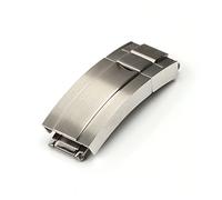 JUANZD 9x16mm Stainless Steel Folding Buckle Compatible With Watch Band Strap Daytona Submariner GMT OYSTERFLEX Clasp Watch Accessories(4,16MM_BUCKLE NO LOGO)