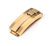 JUANZD 9x16mm Stainless Steel Folding Buckle Compatible With Watch Band Strap Daytona Submariner GMT OYSTERFLEX Clasp Watch Accessories(10,16MM_BUCKLE NO LOGO)