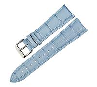 JUANZD Accesorios De Reloj Correa De Reloj De Cuero Nuevas Correas De Reloj Amarillas Pulsera con Patrón De Cocodrilo Compatible con Dw(Blue,12mm)