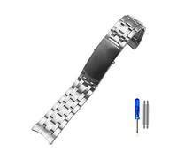 JUANZD Accesorios de reloj for hombre, correa de acero inoxidable de 20mm y 22mm, Compatible con Omega 007 Planet Ocean, pulsera deportiva de 300m(9Beads-Silvery,22mm)
