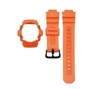 JUANZD Adecuado for AW591/AW590 AWG-M100 Juego de correa de silicona de resina mate de repuesto(Orange Black Word 1)