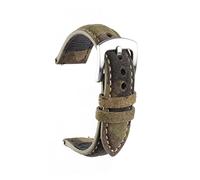 JUANZD Banda de cuero de gamuza Handmade Retro Soft Watch Strap Accesorios de reloj de reemplazo de liberación rápida 18 mm de 19 mm 20 mm 22 mm(Camouflage,18mm)