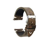 JUANZD Banda de cuero de vaca vintage banda de reloj de cuero real de cuero hecho a mano correa de reloj retro 18 mm 20 mm 22 mm #c #c(Groen,22mm)