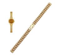 JUANZD Banda de reloj de acero inoxidable 6 mm 8 mm 10 mm plateado correa de reemplazo de reemplazo dorado compatible con el tamaño de la moda de la dama de la dama.(Gold,8mm)