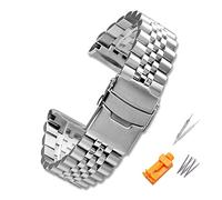 JUANZD Banda de reloj de acero inoxidable sólido compatible con la serie Seiko Abalone Turtles Prospex SRPA21 SRP777 SRPC25 SRP773 SRP775 SRP779 Pulsera 22 correa(Silver)