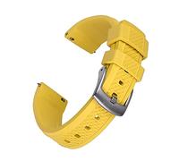 JUANZD Banda de reloj de buceo de grado 20 mm 22 mm bloqueo deslizante Lanzamiento rápido Reloj de goma Correa impermeable for hombres mujeres(Yellow,20mm)