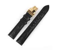 JUANZD Banda de reloj de cuero 18 mm 20 mm 22 mm 24 mm Automatic Butterfly Butterfly Buckle Business Band Band Pulsera Accesorios de pulsera de pulsera(17,18mm)