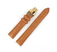 JUANZD Banda de reloj de cuero 18 mm 20 mm 22 mm 24 mm Automatic Butterfly Butterfly Buckle Business Band Band Pulsera Accesorios de pulsera de pulsera(21,24mm)