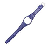 JUANZD Banda de reloj de cuero de color marrón rojo marrón negro de color marrón real con hebilla plateada de acero compatible con omega dinámica(Blue)