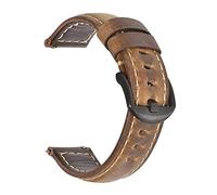 JUANZD Banda de reloj de cuero de piel de ternero 20 mm de 22 mm de 24 mm Correas de reloj Bandas de velo de color marrón oscuro Cinturón de verde azul negro marrón negro azulado(Dark brown-B,20mm)