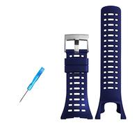 JUANZD Banda de reloj de goma compatible con Suunto Ambit 1/2 / 2s / 2r / 3 SPORT / 3 RUN / 3 CIMA Ver bandas de muñeca de reemplazo correa flexible(Blue Silver buckle)