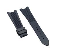 JUANZD Banda de reloj de goma suave de 25 mm Black Black Blue Brown Wating Boding Bands de hebilla de hebilla compatibles con PATEK PHILIPPE Strapa de vigilancia de la serie(Blue strap)