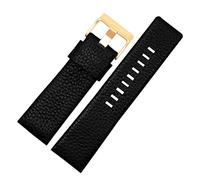 JUANZD Banda de reloj de la correa de cuero 22 24 26 27 28 30 mm 32 mm Litchi Grain compatible con banda de reloj diesel DZ7313 DZ4386 DZ1405 Mira la pulsera(2,26mm)