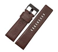 JUANZD Banda de reloj de la correa de cuero 22 24 26 27 28 30 mm 32 mm Litchi Grain compatible con banda de reloj diesel DZ7313 DZ4386 DZ1405 Mira la pulsera(8,24mm)