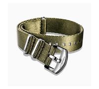 JUANZD Banda de reloj de la OTAN Nylon Blue One Piece Reemplazar las correas de reloj for hombre o mujeres 18 mm 20 mm de 24 mm 24 mm de 24 mm(HB106GRN-S,18mm)