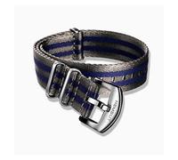 JUANZD Banda de reloj de la OTAN Nylon Blue One Piece Reemplazar las correas de reloj for hombre o mujeres 18 mm 20 mm de 24 mm 24 mm de 24 mm(HB106GREY-BLUE-S,22mm)