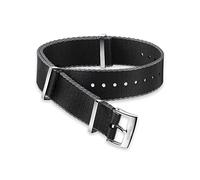 JUANZD Banda de reloj de la OTAN Nylon Blue One Piece Reemplazar las correas de reloj for hombre o mujeres 18 mm 20 mm de 24 mm 24 mm de 24 mm(HB106BLK-GRY-S,18mm)