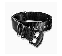 JUANZD Banda de reloj de la OTAN Nylon Blue One Piece Reemplazar las correas de reloj for hombre o mujeres 18 mm 20 mm de 24 mm 24 mm de 24 mm(HB106BLK-B,18mm)