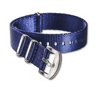 JUANZD Banda de reloj de la OTAN Nylon Blue One Piece Reemplazar las correas de reloj for hombre o mujeres 18 mm 20 mm de 24 mm 24 mm de 24 mm(HB106BLU,22mm)