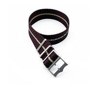 JUANZD Banda de reloj de rayas de nylon tejido de una sola pasada ajustable 20 mm 22 mm de plata/hebilla de cobre compatible con Tudor Bahía negra Correa de la OTAN(Black red khaki,20mm)
