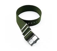 JUANZD Banda de reloj de rayas de nylon tejido de una sola pasada ajustable 20 mm 22 mm de plata/hebilla de cobre compatible con Tudor Bahía negra Correa de la OTAN(Groen,20mm)