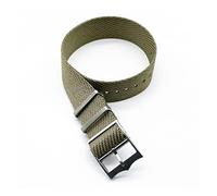 JUANZD Banda de reloj rayado de nylon tejida ajustable Silver/Hebilla de cobre compatible con Tudor Black Bay OTAN Strap 20 mm 22 mm(Khaki,22mm)