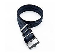 JUANZD Banda de reloj rayado de nylon tejida ajustable Silver/Hebilla de cobre compatible con Tudor Black Bay OTAN Strap 20 mm 22 mm(9,22mm)