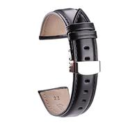 JUANZD Banda de reloj suave Brown Brown 18 19 20 21 22 24mm Mujeres Reloj de cuero Correa Correa Correa de pulsera Pulsera de implementación Cierre(4,22mm)