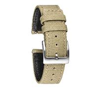 JUANZD Bandas de reloj de lienzo de liberación rápida de dos piezas Correas de reloj de tela Hebilla de servicio pesado 18 mm 20 mm 22 mm(Groen,18mm)