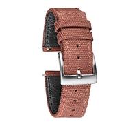 JUANZD Bandas de reloj de lienzo de liberación rápida de dos piezas Correas de reloj de tela Hebilla de servicio pesado 18 mm 20 mm 22 mm(Coffee,22mm)