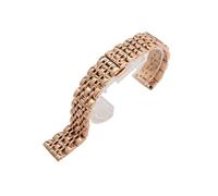 JUANZD Bandas de reloj de oro Pulsera de reloj de metal de acero inoxidable 14 mm 16 mm 18 mm 20 mm 22 mm Compatible con reloj de lujo Hora de hombres rectos(Rosegold,18mm)
