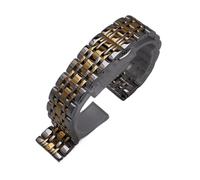 JUANZD Bandas de reloj de oro Pulsera de reloj de metal de acero inoxidable 14 mm 16 mm 18 mm 20 mm 22 mm Compatible con reloj de lujo Hora de hombres rectos(Silver and gold,22mm)