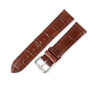 JUANZD Bandas de vigilancia de cuero 16/17/18/19/20/21 mm patrón de bambú Pulsera de muñeca de pulsera de muñeca unisex accesorios(19mm)
