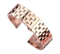 JUANZD Bandas de vigilancia de metal sólido Pulsera plateada Negro Rosa Black Rose Mujeres Mujeres 316L Caja de banda de reloj de acero inoxidable 20 mm 22 mm 24 mm de 24 mm(Rose Gold,24mm)