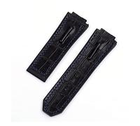 JUANZD Black Brown Green Black 29 mm con banda de vigilancia de banda de silicona compatible con correa de Hublot compatible con King Power Series CENTRO Logotipo en la herramienta(2,29MM_12)
