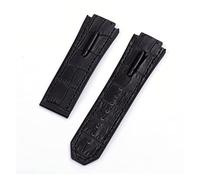 JUANZD Black Brown Green Black 29 mm con banda de vigilancia de banda de silicona compatible con correa de Hublot compatible con King Power Series CENTRO Logotipo en la herramienta(Watch strap 10,29MM