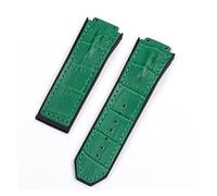 JUANZD Black Brown Green Black 29 mm con banda de vigilancia de banda de silicona compatible con correa de Hublot compatible con King Power Series CENTRO Logotipo en la herramienta(1,29MM_12)