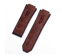 JUANZD Black Brown Green Black 29 mm con banda de vigilancia de banda de silicona compatible con correa de Hublot compatible con King Power Series CENTRO Logotipo en la herramienta(Watch strap 7,29MM_