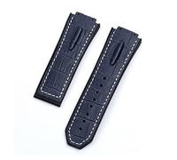 JUANZD Black Brown Green Black 29 mm con banda de vigilancia de banda de silicona compatible con correa de Hublot compatible con King Power Series CENTRO Logotipo en la herramienta(Watch strap 9,29MM_